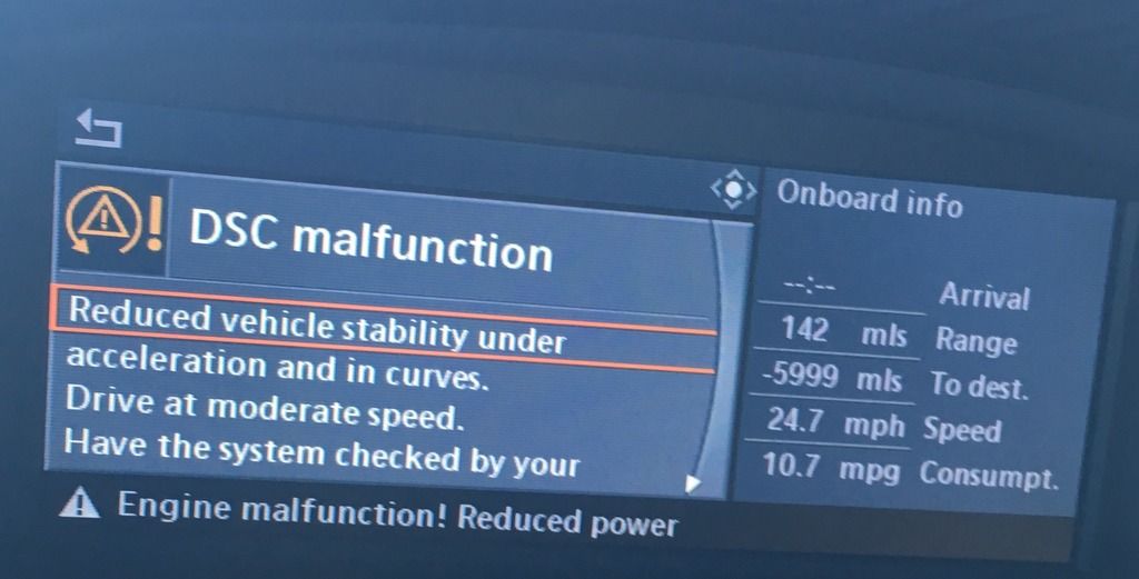 Yet another case of DSC malfunction, reduced power, increased emissions!
